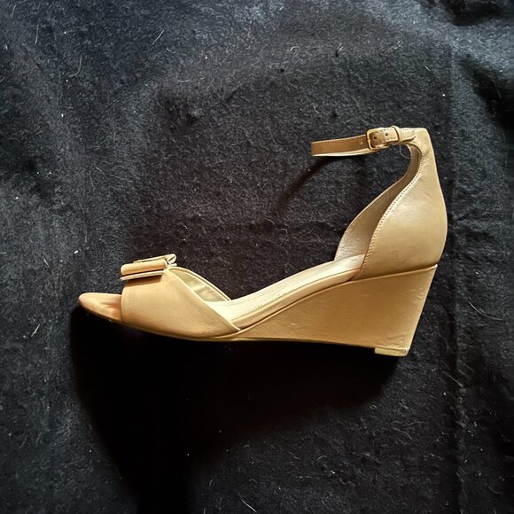 Cole Haan Beige Wedge Open Shoes* - Picture 5 of 8